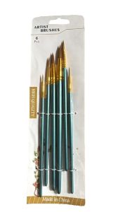 Кисти набор разного размера одного цвета 6 шт 