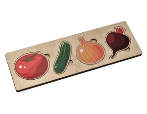 Игра развивающая деревянная "Овощи" (4 овощи)