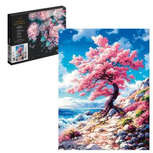 Картина по номерам САКУРА У МОРЯ 30х40 см