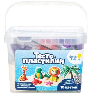 Набор для детской лепки "Тесто-пластилин 10 цветов"