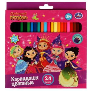 Цветные карандаши СКАЗОЧНЫЙ ПАТРУЛЬ 24цв, шестигран Умка