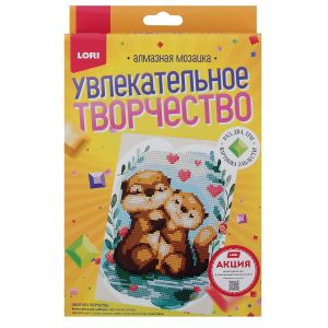 Алмазная мозаика 15*20 детская (неполное заполнение) "Сладкая парочка"