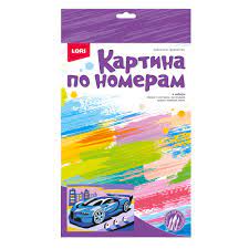 Ркн-071 Картина по номерам для малышей "Спортивный автомобиль"