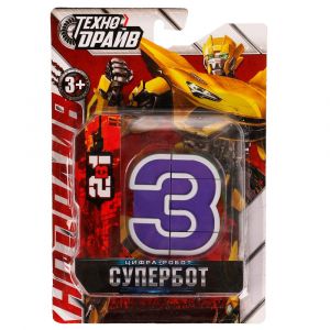 Робот супербот, трансформирующийся в цифру 3