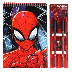 Подарочный набор: блокнот А5 и 2 ручки пиши-стирай, Человек-паук   10261226
