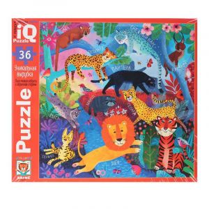 IQ Пазл для малышей 36 эл. Дикие кошки 3+