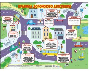 ПЛАКАТ. ПРАВИЛА ДОРОЖНОГО ДВИЖЕНИЯ