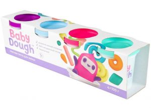 Тесто для лепки BabyDough, набор 4 цвета №1