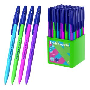 Ручка шариковая ErichKrause R-301 Stick Neon 1.0, цвет чернил синий 