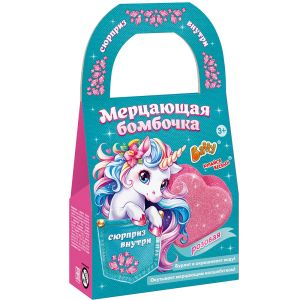 Мерцающая бомбочка, РОЗОВАЯ (бомбочка-шиммер сердце)