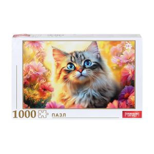 Кот на закате. Пазлы классические в коробке. 1000 деталей