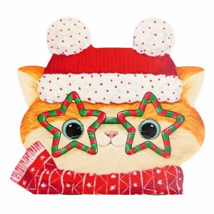 Блокнот 30л НОВОГОДНИЙ РЫЖИЙ КОТ