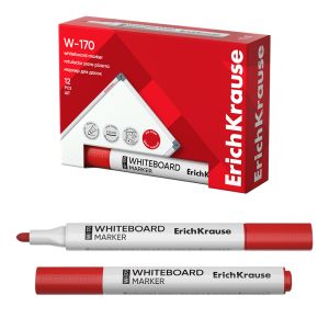 Маркер для досок ErichKrause W-170, цвет чернил красный 