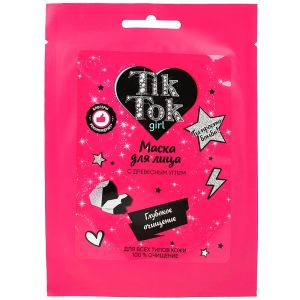 Тканевая маска для лица глубокое очищение TIK TOK GIRL