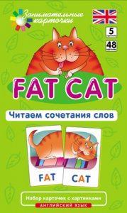 Толстый кот (Fat Cat). Читаем сочетания слов. Level 5. Набор карточек