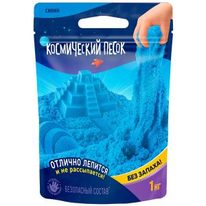 Игрушка для детей "Космический песок" 1 кг, дой-пак, синий