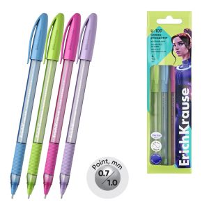 Ручка шариковая ErichKrause ULTRA-20 Stick Glitter 0.7, цвет чернил синий