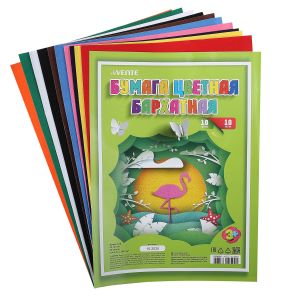 Бумага цветная бархатная