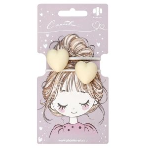 Набор резинок для волос арт. 71848 СЕРДЕЧКИ 2шт.