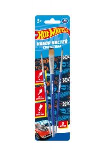 Набор кистей ХОТ ВИЛС 3 шт (плоская №3, круглые №1, 2)