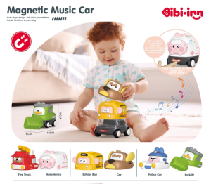 Музыкальная магнитная машинка MAGNETING MUSIC CAR