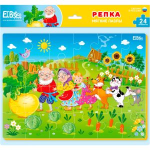 Мягкий пазл А4 "Репка" 24 элемента