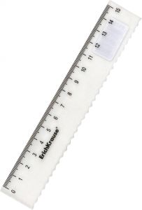 Линейка с волнистым краем пластиковая ErichKrause Clear, 15см, прозрачный 