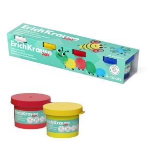Краски пальчиковые гелевые ErichKrause Baby с Алоэ Вера 4 цвета по 35 мл 