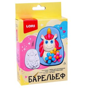 Барельефы из гипса "Единорожка с букетом"