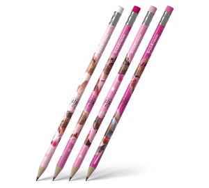 Чернографитный карандаш пластиковый ErichKrause CapyBarbara, круглый, с ластиком, НВ 