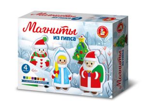 Магниты из гипса под роспись "Новый год" арт.05876