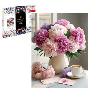 Алмазная мозаика БУКЕТ ПИОНОВ 30x40 см 