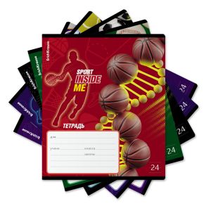 Тетрадь школьная ученическая ErichKrause Sport DNA, 24 листа, линейка