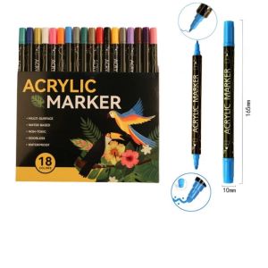 Акриловые маркеры 18 в черной упаковке