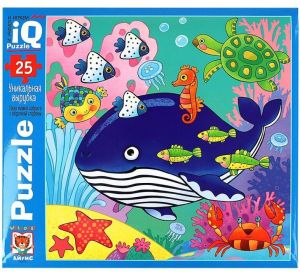IQ Пазл МАКСИ 25 эл. Кит в синем море 2+