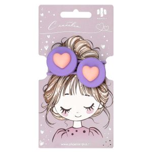 Набор резинок для волос арт. 71853 СЕРДЕЧКИ 2шт.