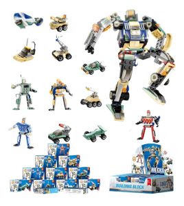 Конструктор машинки и роботы построй большого робота BRICKS 