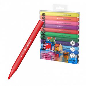 Маркеры акриловые ErichKrause Art Spirit c пулевидным наконечником 12 цветов 