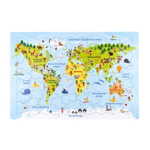 Пазл планшетный "Карта мира" 04477